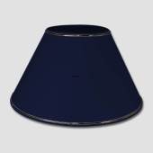 Round lampshade tall model height 24 cm covered with blue chintz material with gold edge
