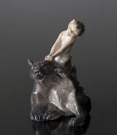 Faun with Bear, Royal Copenhagen figurine