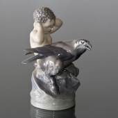 Faun with Crow, Royal Copenhagen figurine