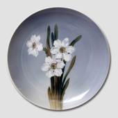 Plate with Flower, White Narcissus, produced by Royal Copenhagen