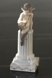 Faun with squirrel, Royal Copenhagen figurine