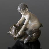 Faun on Bear, Royal Copenhagen figurine