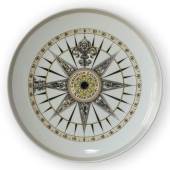 1975 Royal Copenhagen Compass plate, compass app. 1825
