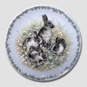 Nature's Children Plate, The Rabbit, produced by Royal Copenhagen