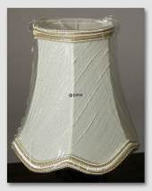 Octagonal bracket lamp shade with curves height 12 cm covered with off white imitation thai silk material