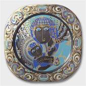 1976 Wiinblad Christmas plate, Crystal