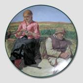Plate with motif of the Skaw Painters, produced by Christineholm