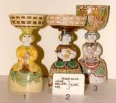 Wiinblad  �ggekone med lille kurv  h�nddekoreret, bl�/hvid eller multi colour