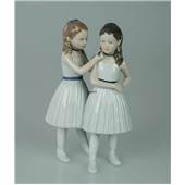 Ballerina sitting tying her shoes, Royal Copenhagen figurine | No