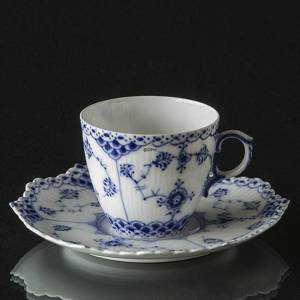 Blue Fluted, Full Lace, espresso cup | No. 1-1037 | DPH Trading