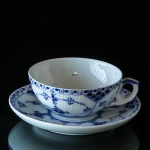 Blue Fluted, Half Lace, Tea Cup and saucer, Royal Copenhagen | No. 1-526 | DPH Trading