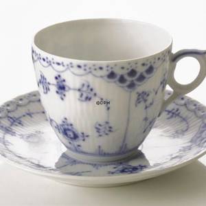 Blue Fluted, Half Lace coffee cup | No. 1-626 | Alt. 1/626 | DPH Trading