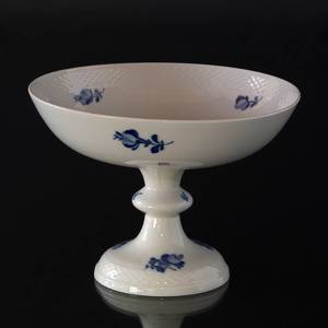 Blue Flower, Braided, Round Cake Dish on high foot | No. 10-8064 | DPH Trading