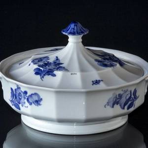 Blue Flower, Angular, roundl Dish with Cover | No. 10-8535 | DPH Trading