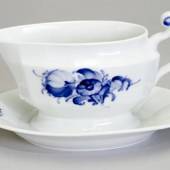 Blue Flower, angular, sauce boat on fixed stand
