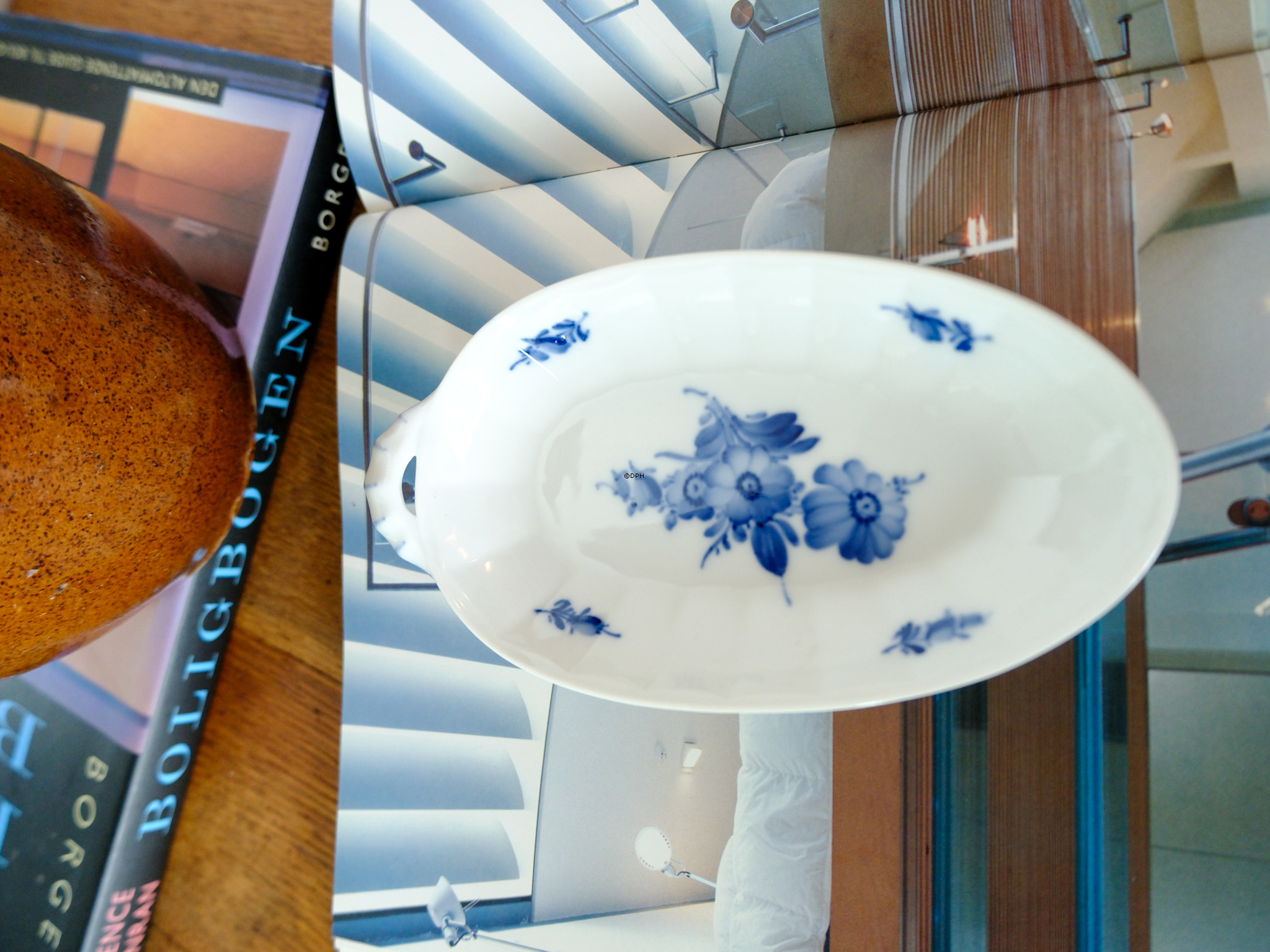 Blue Flower, Angular, oval Pickle dish no. 10/8599, 20cm, Royal Copenhagen