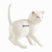 White kitten standing, Royal Copenhagen figurine
