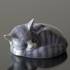 Sleeping tabby Cat, Royal Copenhagen figurine no. 422 | No. 1020057 | Alt. R422 | DPH Trading