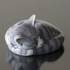 Sleeping tabby Cat, Royal Copenhagen figurine no. 422 | No. 1020057 | Alt. R422 | DPH Trading