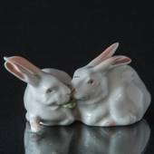 White Pair of Rabbits, Royal Copenhagen figurine no. 518