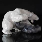 Polar Bear with Seal, Royal Copenhagen figurine no. 1108