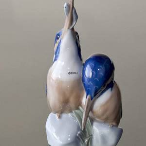 Pair of Kingfishers, Royal Copenhagen bird figurine no. 1769 | No. 1020114 | Alt. R1769 | DPH Trading