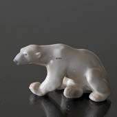 Polar Bear, sitting, Bing & Grondahl figurine no. 2217