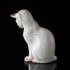 White cat looking down, Bing & Grondahl figurine no. 2453 | No. 1020499 | Alt. B2453 | DPH Trading