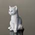White Kitten, sitting, Royal Copenhagen cat figurine | No. 1020505 | Alt. 1020506 | DPH Trading