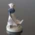 Little girl with geese walking along, Royal Copenhagen figurine no. 528 | No. 1021067 | Alt. R528 | DPH Trading