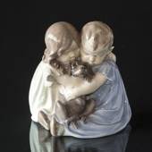 Two Children with Dog, Royal Copenhagen figurine no. 707
