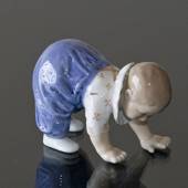 Crawling child learning to stand, Royal Copenhagen figurine no. 1518