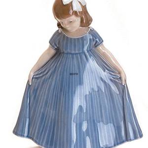 Dancer , Girl with Blue Dress, Royal Copenhagen figurine no. 2444 | No. 1021135 | Alt. R2444 | DPH Trading