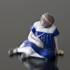 Girl with Doll sitting on her side, Bing & Grondahl figurine no. 1526 | No. 1021400 | Alt. B1526 | DPH Trading