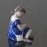 Girl with Doll sitting on her side, Bing & Grondahl figurine no. 1526 | No. 1021400 | Alt. B1526 | DPH Trading