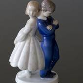 Pardon Me, Girl and Boy shy first meeting, Bing & grondahl figurine no. 237...