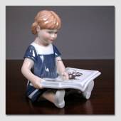 Else Reading, Girl sitting with book, figurine