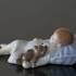 Jens sleeping, sleeping boy with his teddy bear, Royal Copenhagen figurine | No. 1021681 | DPH Trading