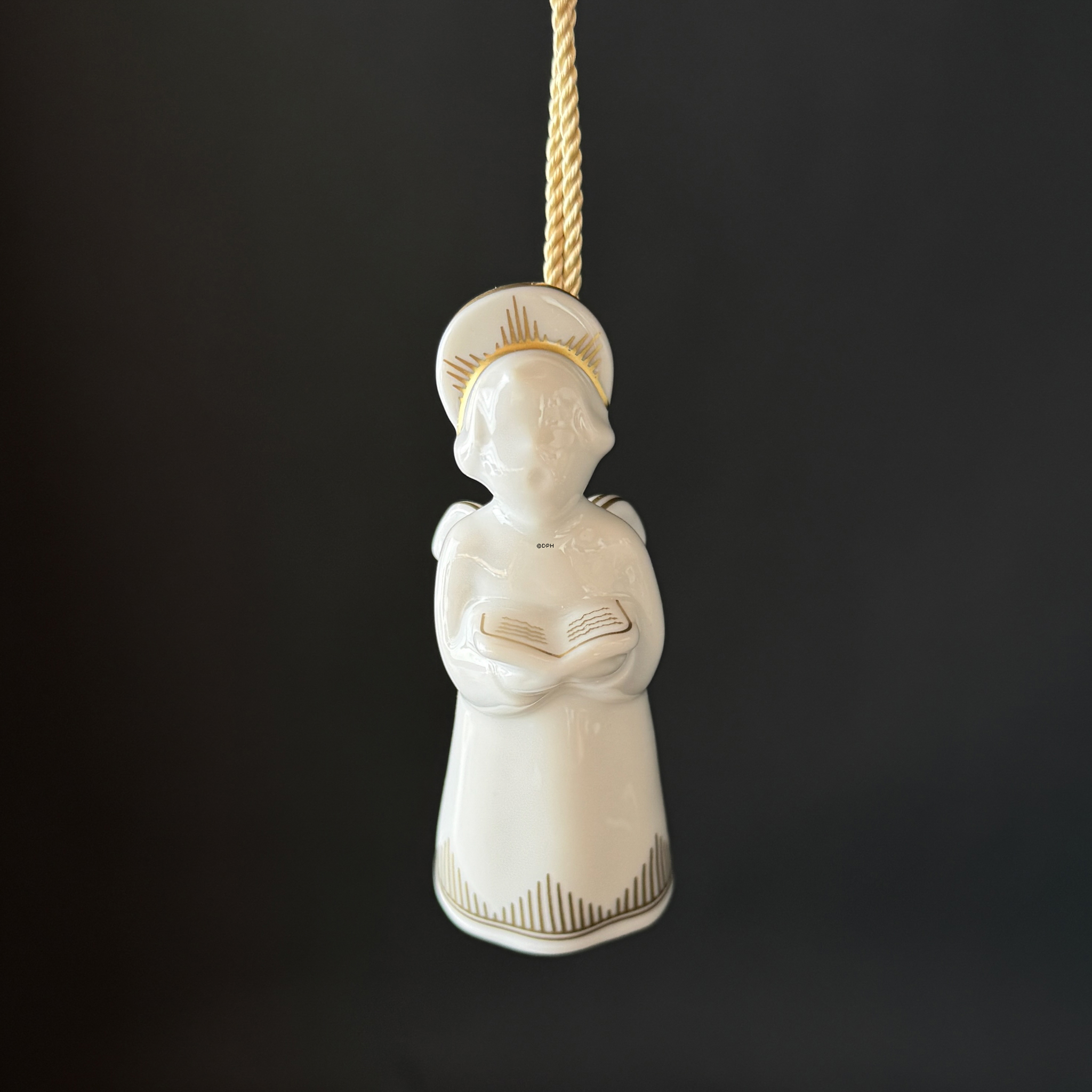 Royal Copenhagen hanging ornament, Angel with Hymn Book