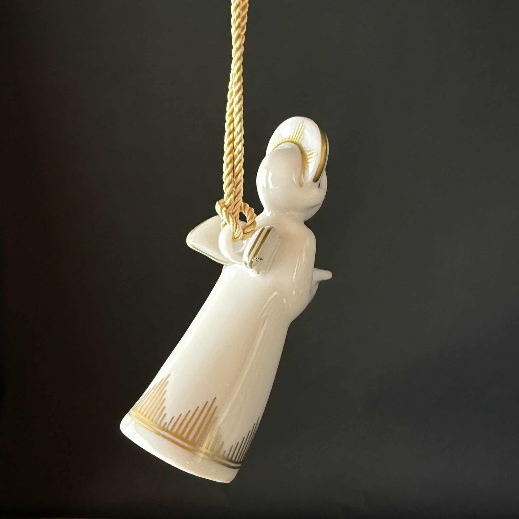 Royal Copenhagen hanging ornament, Angel with Hymn Book