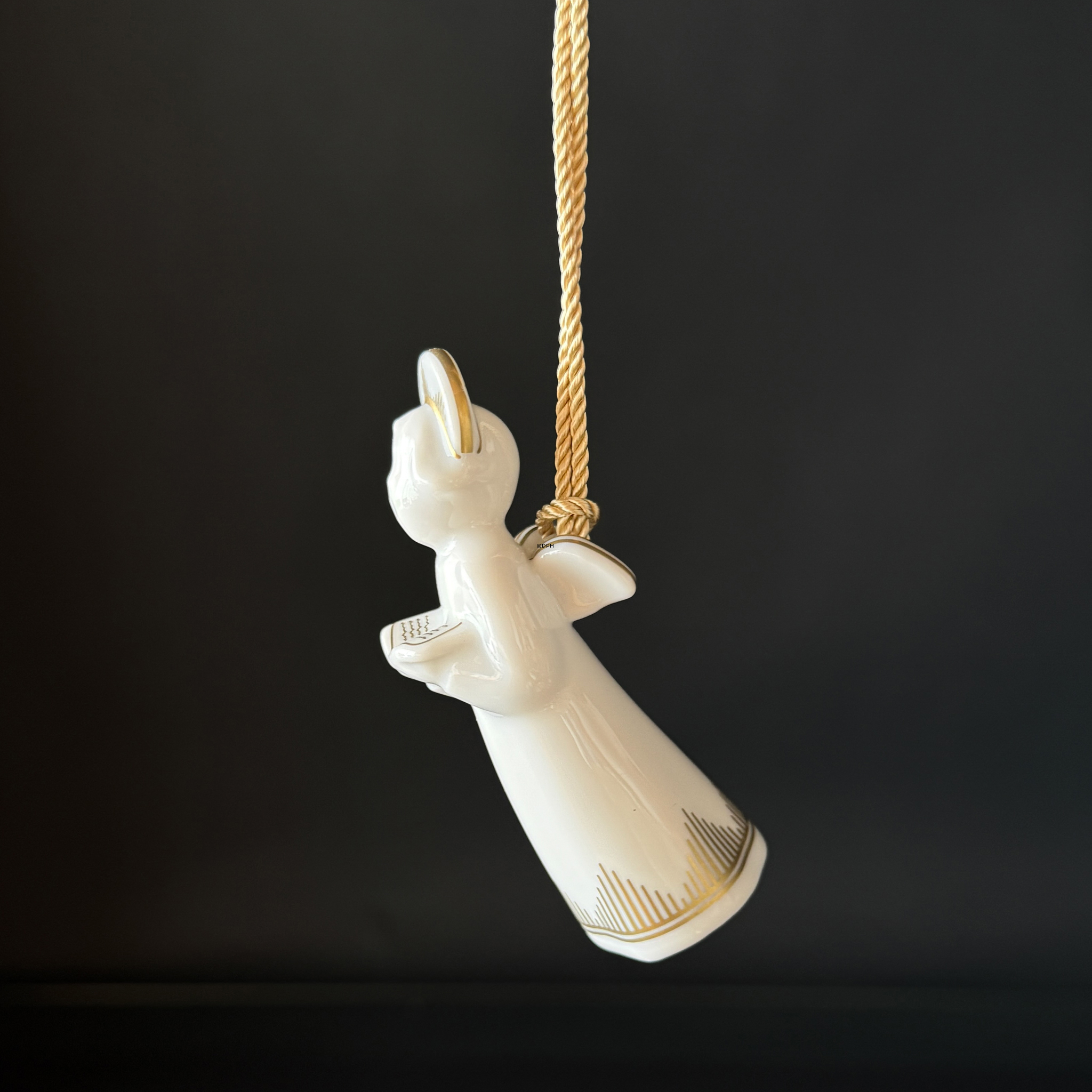 Royal Copenhagen hanging ornament, Angel with Hymn Book