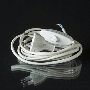 White wire with switch 2.00 metres | No. 110 | DPH Trading