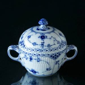 Blue Fluted, Half Lace, Sugar Bowl, Royal Copenhagen | No. 1102159 | Alt. 1-605 | DPH Trading