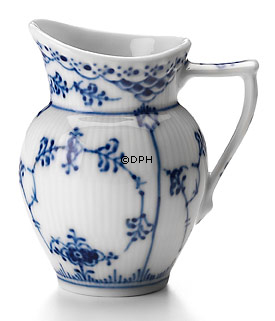 Blue Fluted, Half Lace, large Creme Jug, capacity 17 cl., Royal Copenhagen