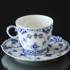 Blue Fluted, Full Lace, Coffee Cup, capacity 16 cl., Royal Copenhagen | No. 1103071 | Alt. 1-1035 | DPH Trading