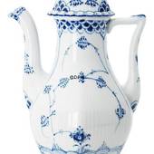 Blue Fluted, Full Lace, large Coffee Pot