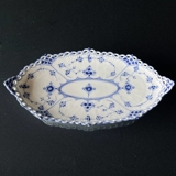 Blue Fluted, Full Lace, oval Pickle Dish no. 1/1115 or 349, Royal Copenhagen 24cm