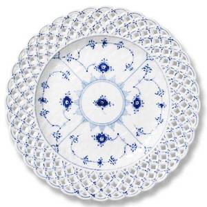 Blue Fluted, Full Lace, Plate with open-work border, Royal Copenhagen 25cm | No. 1103638 | Alt. 1-1098 | DPH Trading
