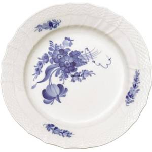 Blue Flower, Curved, Flat Plate 17cm | No. 1106617 | Alt. 10-1625 | DPH Trading