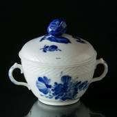 Blue Flower, Braided, large Sugar Bowl, with lid, Royal Copenhagen